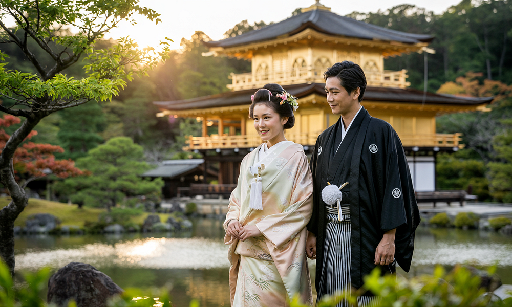 古都・京都の息をのむような美しい景色を背景に、一生に一度の特別な瞬間を最高の形で残しましょう。
